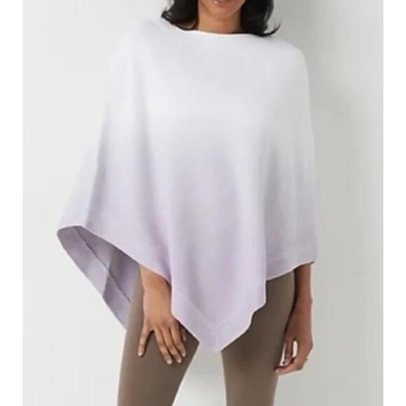 Barefoot Dreams CozyChic Ultralite Ocean Breeze Poncho in Ombre Soft Violet NWT! - Picture 1 of 9